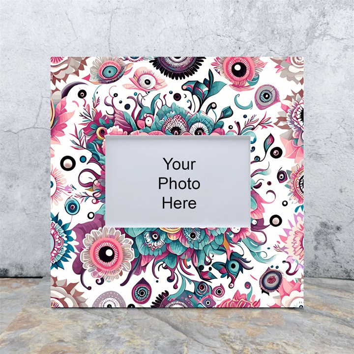 Eyes pattern White Box Photo Frame 4  x 6 