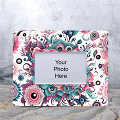 Eyes Pattern White Tabletop Photo Frame 4 x6  by Valentinaart