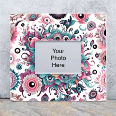 Eyes Pattern White Wall Photo Frame 5  X 7  by Valentinaart