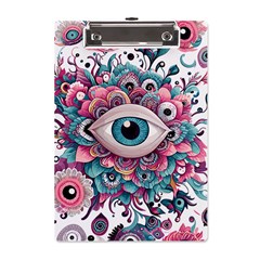 Eyes Pattern A5 Acrylic Clipboard by Valentinaart