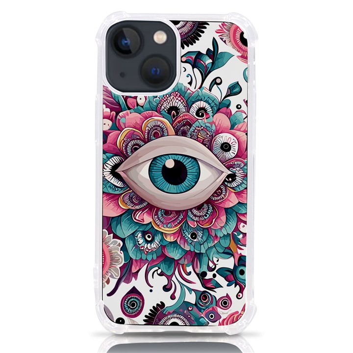 Eyes pattern iPhone 13 mini TPU UV Print Case