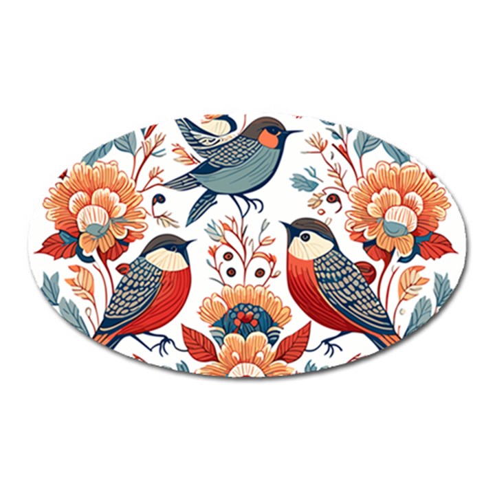 Birds Oval Magnet