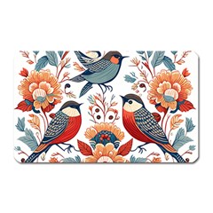 Birds Magnet (rectangular) by Valentinaart