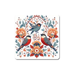 Birds Square Magnet by Valentinaart