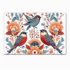 Birds Postcard 4 x 6  (pkg Of 10) by Valentinaart