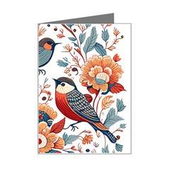 Birds Mini Greeting Card by Valentinaart