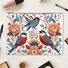 Birds Cosmetic Bag (xl) by Valentinaart