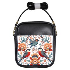 Birds Girls Sling Bag by Valentinaart