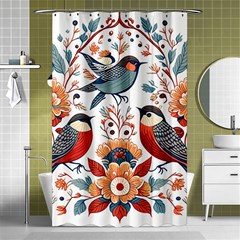 Birds Shower Curtain 48  X 72  (small)  by Valentinaart