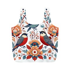 Birds Full Print Recycle Bag (m) by Valentinaart