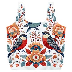 Birds Full Print Recycle Bag (xxl) by Valentinaart