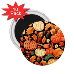 Thanksgiving Pattern 2 25  Magnets (10 Pack)  by Valentinaart