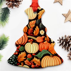 Thanksgiving Pattern Ornament (christmas Tree)  by Valentinaart