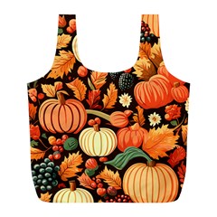 Thanksgiving Pattern Full Print Recycle Bag (l) by Valentinaart