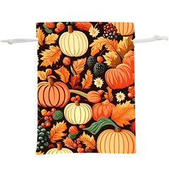 Thanksgiving Pattern Lightweight Drawstring Pouch (xl) by Valentinaart