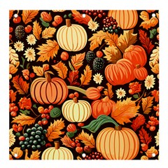 Thanksgiving Pattern Banner And Sign 4  X 4  by Valentinaart