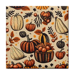 Thanksgiving pattern Tile Coaster