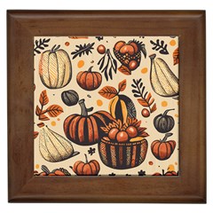 Thanksgiving pattern Framed Tile