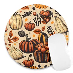 Thanksgiving pattern Round Mousepad