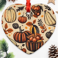 Thanksgiving pattern Ornament (Heart)