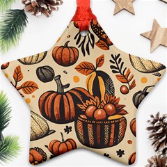 Thanksgiving pattern Ornament (Star)