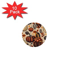 Thanksgiving pattern 1  Mini Buttons (10 pack) 