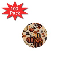 Thanksgiving pattern 1  Mini Buttons (100 pack) 