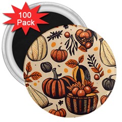 Thanksgiving pattern 3  Magnets (100 pack)