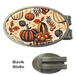 Thanksgiving pattern Money Clips (Oval)  Front