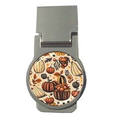 Thanksgiving pattern Money Clips (Round) 