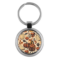 Thanksgiving pattern Key Chain (Round)