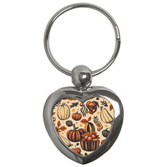 Thanksgiving pattern Key Chain (Heart)