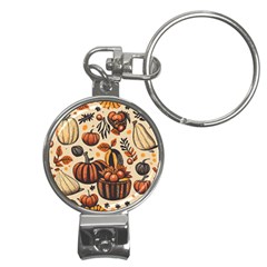 Thanksgiving Pattern Nail Clippers Key Chain by Valentinaart