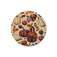 Thanksgiving pattern Rubber Coaster (Round)