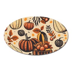 Thanksgiving pattern Oval Magnet