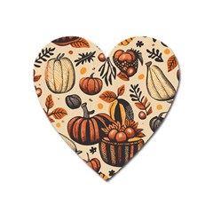 Thanksgiving pattern Heart Magnet