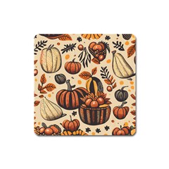 Thanksgiving pattern Square Magnet