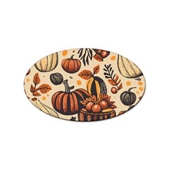 Thanksgiving pattern Sticker Oval (10 pack)