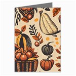 Thanksgiving pattern Greeting Cards (Pkg of 8) Left