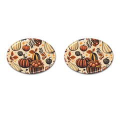 Thanksgiving pattern Cufflinks (Oval)