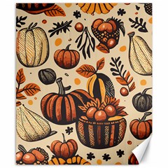 Thanksgiving pattern Canvas 8  x 10 