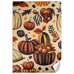 Thanksgiving pattern Canvas 12  x 18 