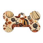 Thanksgiving pattern Dog Tag Bone (Two Sides) Front