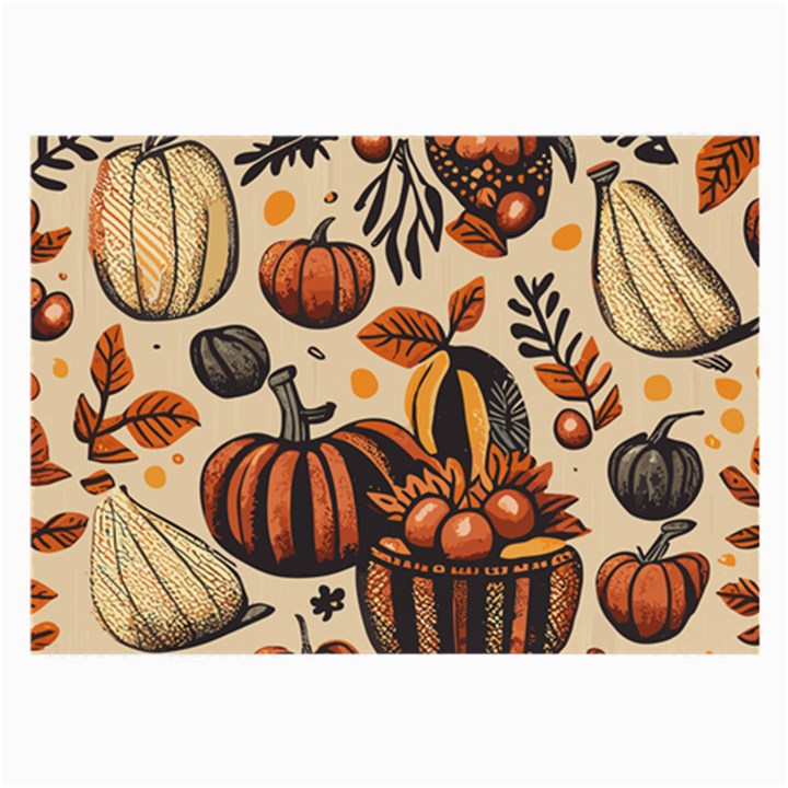 Thanksgiving pattern Large Glasses Cloth