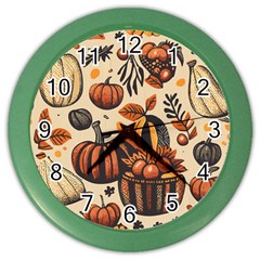 Thanksgiving pattern Color Wall Clock