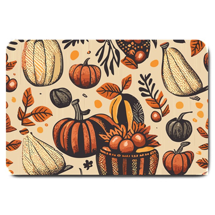 Thanksgiving pattern Large Doormat