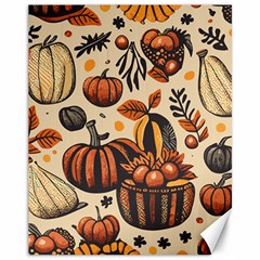 Thanksgiving pattern Canvas 11  x 14 