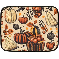 Thanksgiving pattern Two Sides Fleece Blanket (Mini)