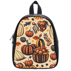 Thanksgiving pattern School Bag (Small)