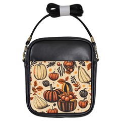 Thanksgiving pattern Girls Sling Bag